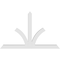 Ekena Millwork Richland Architectural Grade PVC Gable Bracket, 96"W x 60"H x 6"D x 6"F, 15/12 Pitch GBP096X60X0606RIC00 - alternate 3